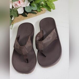 Flojos Men's Dark Brown Flip-Flops